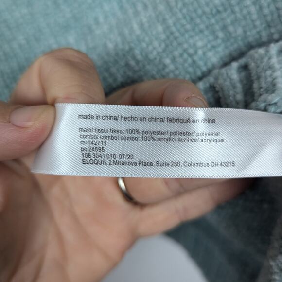 Eloquii Green Knit Long Sleeve Mock Neck Sweater - Picture 7 of 7